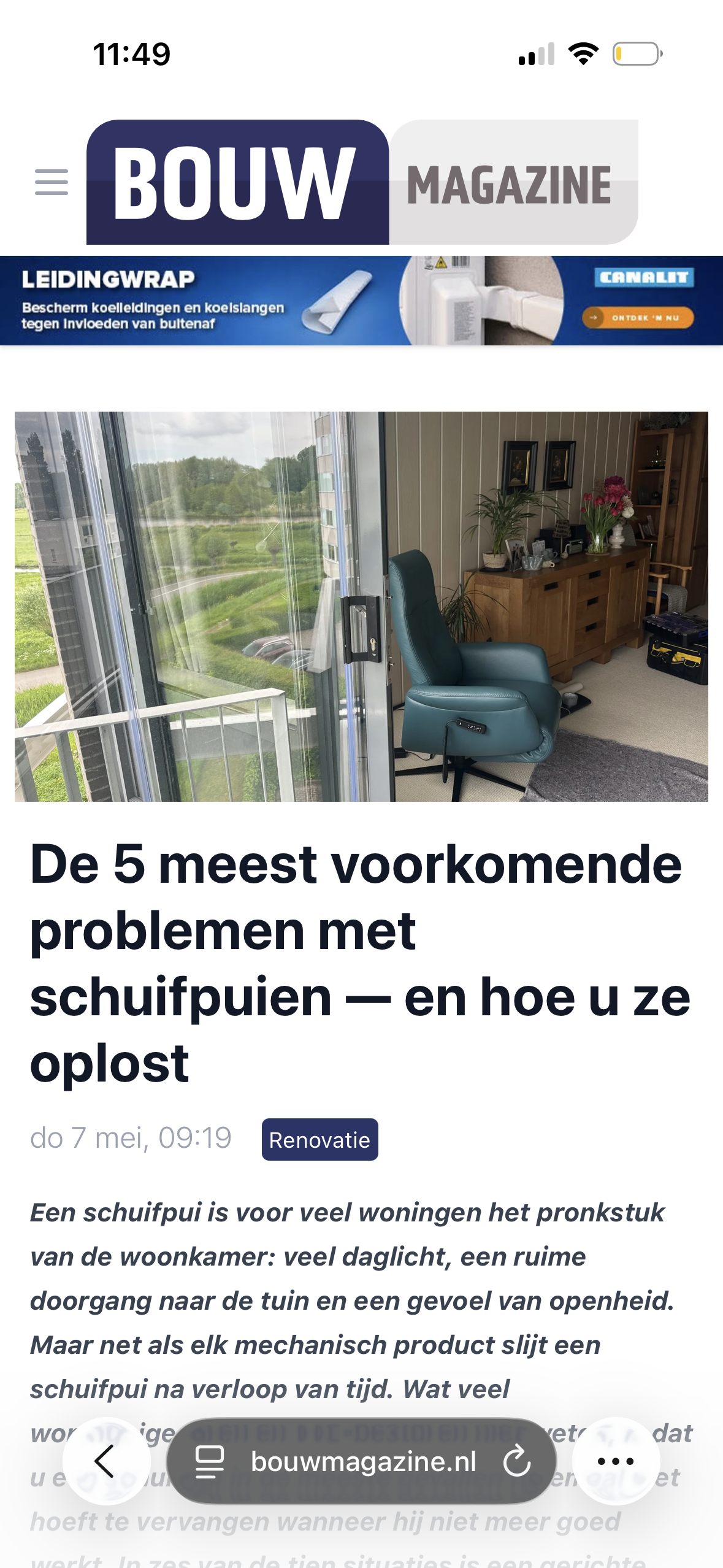 Bouw Magazine 5 problemen schuifpuien